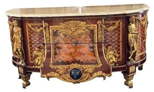 Early 20th Century French Louis XVI Style Mahogany Commode with Gilt Bronze Mounts