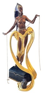 lot 10A image: Ert Bronze and Gold Sculpture,Pleasure of the Courtesan