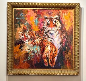 lot 13B image: Mark King Original Framed Tiger Oil Painting