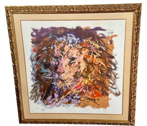 lot 15A image: Mark King Artist Proof Framed Lion Print