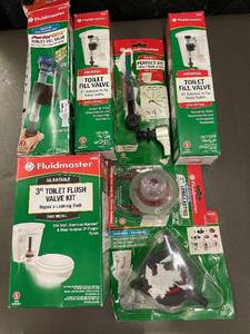 lot 21 image: Collection of Fluidmaster Toilet Repair Kits and Replacement Parts
