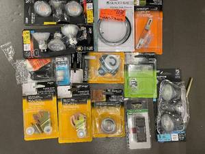 lot 30 image: Assorted Home Hardware and Light Bulbs Lot, Various Brands