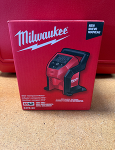 lot 35 image: Milwaukee M12 12-Volt Lithium-Ion Cordless Electric Portable Inflator BRAND NEW 2475-20 MSRP $129
