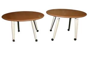 lot 55 image: 2 Herman Miller Passage Tables on Wheels