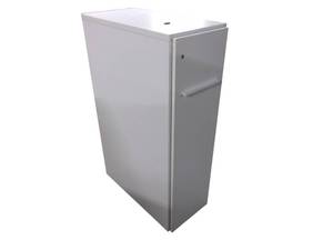 lot 80 image: Knoll White Storage Cabinets with Key