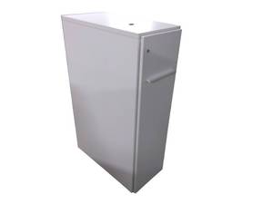 lot 85 image: Knoll White Storage Cabinets with Key
