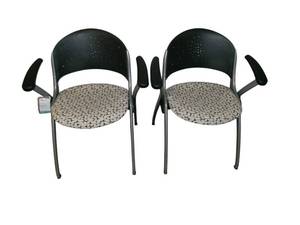 lot 128 image: 2 New Versteel Simon Chairs Retail $520 Each