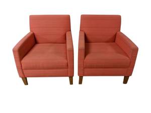 lot 185 image: 2 Red Guest Chairs