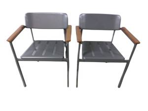 lot 188 image: 2 New Metal & Wood Chairs