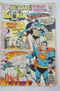 Vintage DC Comics World's Finest #179. SUPERMAN/BATMAN AND ROBIN. 1968.