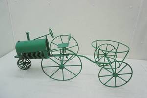 lot 78 image: Green Metal Tractor Planter