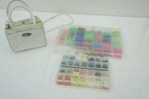lot 170 image: Small Rubber Bands, String, Organizers, Small White Purse