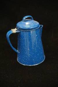 lot 187 image: Vintage Enamelware Coffee Pot 5 tall