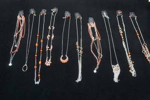 lot 206 image: Paparazzi Jewelry Lot Necklace & Earrings Sets (orange & silver color)