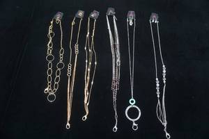lot 207 image: Paparazzi Jewelry Lot Lanyard Necklace & Earrings Sets (6ct gold tonedsilver toned)