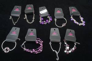 lot 212 image: Paparazzi Jewelry Lot 9ct. Silver Toned & Purple NEW