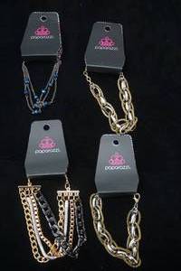 lot 214 image: Paparazzi Jewelry NEW 4ct Multi-Colored Metallic