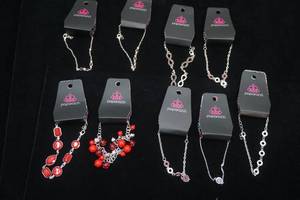 lot 216 image: Paparazzi Jewelry Lot 9ct NEW Red & Silver Toned