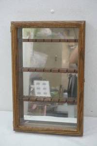 lot 227 image: Mirrored Souvenir Spoon Cabinet