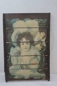 lot 228 image: Vintage Coke Advertisement on Wood