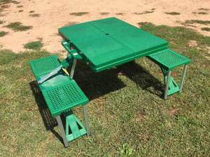 lot 205 image: Vintage Academy Broadway - Folding Suitcase Picnic Table