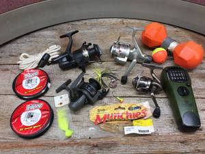 lot 227 image: Misc Fishing Group - Reels - Line - Marker - Jigs