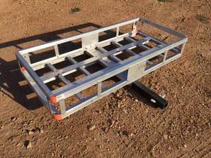 lot 233 image: Aluminum Receiver Hitch Cargo Carrier 49 x 22