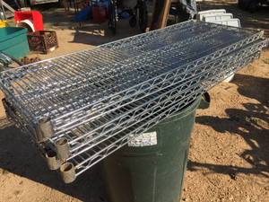 lot 296 image: Set of 5 NSF Ultradurable Wire Rack Shelves 48 x 18