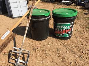 lot 314 image: 1 12 Buckets 5 Gal Sealbest - Driveway Sealer - Tools