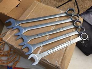 lot 322 image: 5 Larger Sequential SAE Combination Wrenches 1 38 - 1 78
