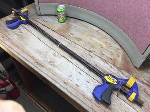 lot 120 image: 2 Irwin Quick-Grip 36 Clamps - Ziptied Together