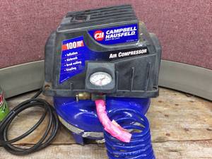 lot 143 image: Small Campbell Hausfeld Air Compressor 100 PSI