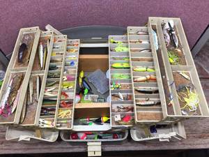 lot 155 image: Vintage Plano 8700 Large Tacklebox with Classic Tackle