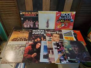 lot 10 image: Various Vintage LPs Records with many different Artists