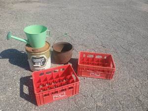 lot 23 image: Misc Vintage Items, The Pop Shoppe Cases, Cast Iron Tri Foot Cauldron, And More