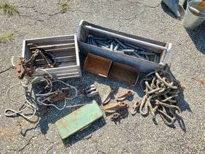 lot 31 image: Dcor Lot, Shoe Forms, Pullys, Grain Scoops, Springs, and more
