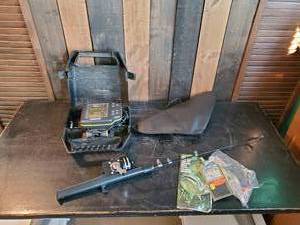 lot 92 image: Hummingbird depth finder and telescope fishing rod and more