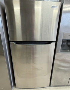 lot 5 image: Frigidaire 30 in. 18.3 cu. ft. Garage Ready Top Freezer Refrigerator in Stainless Steel MODEL FFTR1835VFC - MSRP $849