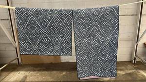 lot 22 image: Hudson Living 2 Piece Rug Set Blue Patterned 30x46 in and 23x48 in