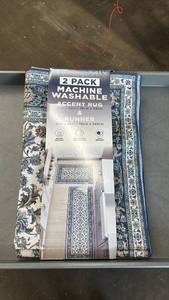 lot 30 image: 2 Pack Wyatt & Ash Machine Washable Rugs - Accent Rug and Runner