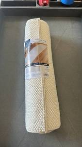 lot 35 image: Off the Loom Cream Woven Runner Rug 2ft x 7ft