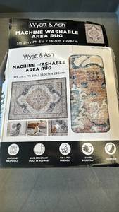 lot 39 image: Wyatt & Ash Machine Washable Area Rug 5ft 3in x 7ft 5in