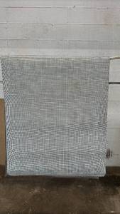 lot 45 image: Plastic Mesh Runner Rug 2 x 5 with Non-Skid Bottom - some minor staining