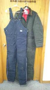 lot 295 image: Mens Outerwear Coveralls and Bib Overalls.  Appears Hardly Worn.