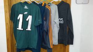 lot 300 image: Addidas, Nike, Moorhead Spuds Sports Wear NFL Eagles.