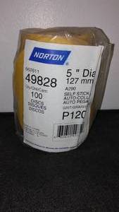 lot 211 image: Norton 5 in. Self-Stick Sanding Disks (100 ct.)
