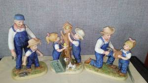 lot 225 image: Denim Days Collectibles By HOMCO Home Interiors (3) 8808,8888, 1515. Loc CS1