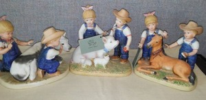 lot 226 image: Denim Days Collectibles By HOMCO Home Interiors (3) 1510,8813,8878. Loc CS1