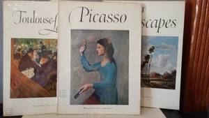 lot 231 image: Vintage Abrams Print Art Books (4) Picasso, Toulouse Lautrec, Utrillo, Great Landscapes. Each Book contains 16 Full Color 10 x 15 prints