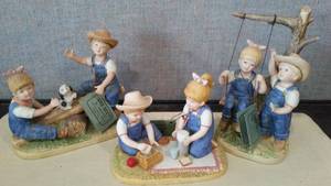 lot 245 image: Denim Days Collectibles By HOMCO Home Interiors (3)8827, 15321, 8896. Loc CS3